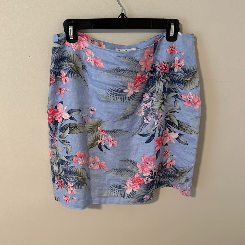 Tommy Bahamas floral linen skirt